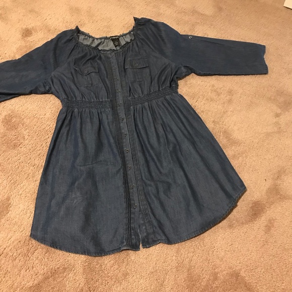 Blue Denim Dress, sleeves are adjustable - Picture 3 of 3